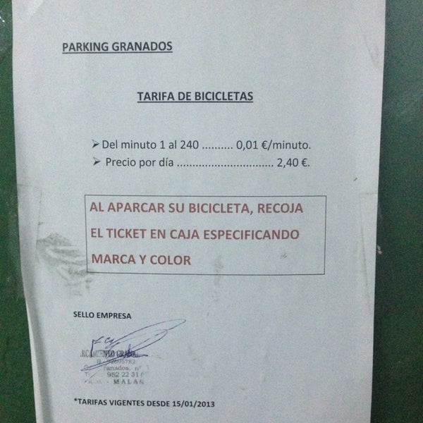 Parking Granados en el centro de Málaga